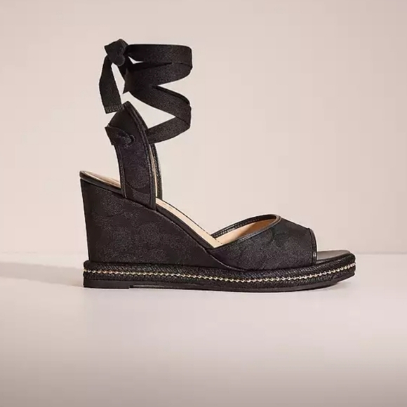 Coach Page Sig recycled summer wedge size 7.5 - Picture 4 of 9